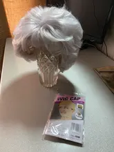 Peluca de cabello sintético para mujer, cabellera artificial ondulado y esponjoso, color gris plateado, malla de pelo sintético de múltiples capas, Media elástica y transpirable