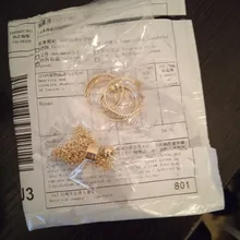 Anillo de boda con ondas y relámpago para mujer, conjunto de anillos de oro, joyería a la moda, venta al por mayor