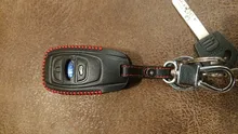 Funda de cuero genuino para coche, llavero con estilo de anillo para Subaru BRZ XV Forester Legacy Outback, carcasa para llaves