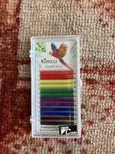 Kimcci 6 Arco Iris Color de la mezcla de pestaña de visón Extensión Profesional de pestañas falsas individuales de caramelo, Maquiagem cilios