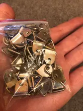 50 Uds. De ganchos de pared de fotos con tornillos, dorados, plateados, negros, triangulares, colgantes de aceite, cuadro con imagen de espejo