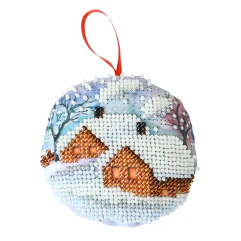 

БИ-103 Set for embroidery with beads's Constellation '. New year's Toy's Winter House 8, 5*8,5 cm
