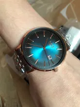 LIGE-Reloj de lujo con correa de acero dorado rosa para mujer, accesorio de pulsera resistente al agua, de marca superior