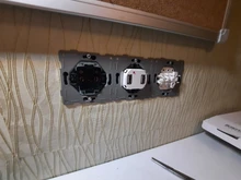 Curtain Switch-Socket Back-Wallpad White-Button French Free-Combination Round Reset DIY