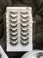 HBZGTLAD-pestañas postizas 3D naturales, kit de maquillaje, extensión de pestañas de visón maquillaje pestañas armiño, 8 pares, 15-23mm