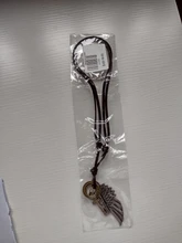 Collar y colgantes con alas de Ángel con plumas para hombre y mujer, collar de piel marrón Vintage, joyería para niños, collar llamativo