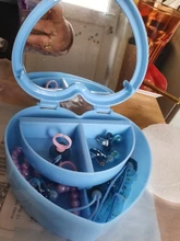 Conjunto de collar y pulsera de princesa Elsa para niños y niñas, caja de regalo de joyería con pinza para el pelo de Frozen 2, regalo de Navidad y vacaciones