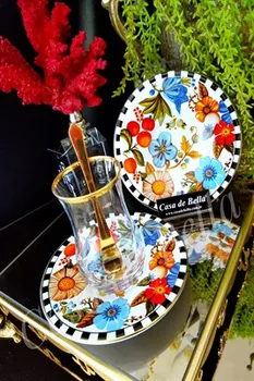 

6-Person Flower Pattern Tea Set