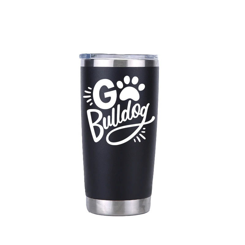 Go Bulldogs 30oz тумблер дорожная Автомобильная кружка с двойными стенками Изолированная вакуумная фляжка термос из нержавеющей стали термос для воды, кофе чашка