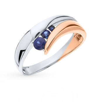 

Gold ring with sapphires sunlight