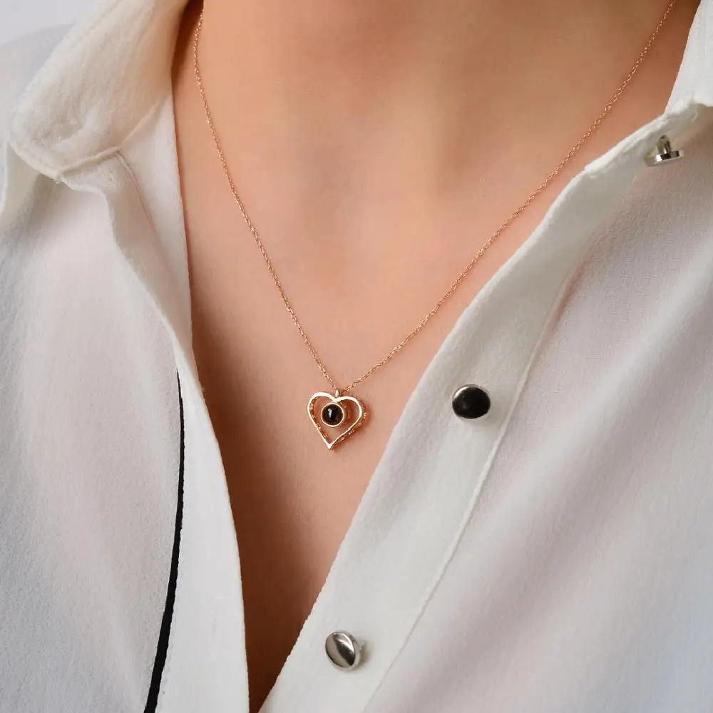 

Accessories, I Love You Heart Silver Necklace in 100 Languages, Jewelry #21634