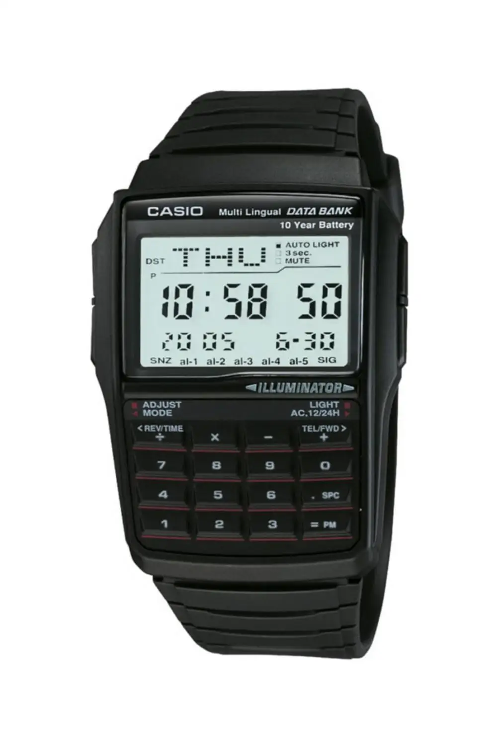 Casio Мужские часы банк данных черный цифровой комплект брендовые