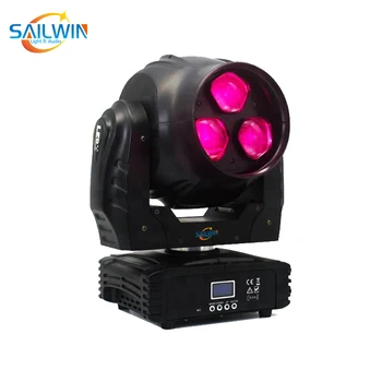 

Mini bee eye stage light 3x40w Zoom Wash RGBW 4in1 led moving head light color mixing DJ stage light for party events