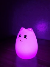 Ornaments Touch-Sensor Night-Lamp Desktop-Decor Baby Bedroom Battery/usb-Charge Silicone