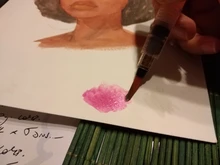 Pincel de acuarela autohumectante de nailon suave, 6 uds., pincel de agua para caligrafía, Gouache acrílico, suministros de arte de pintura