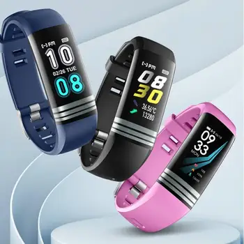 

Multi-functional Fitness Wristbands Body Temperature Measurement Smart Bracelet Multiple UI Design Smart Band Heart-monitoring