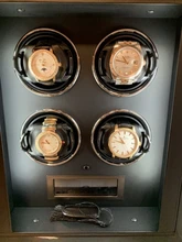 Caja enrolladora de reloj de alta gama, 2, 4, 6, 9, 12, 24, reloj mecánico con Motor de madera Mabuchi, pantalla táctil de cristal LCD, accesorios de almacenamiento