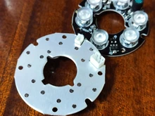 Yumiki-Conjunto de luces LED infrarrojas para cámaras CCTV, conjunto de 6 uds. De placas LED IR, Visión Nocturna (45mm de diámetro), color blanco