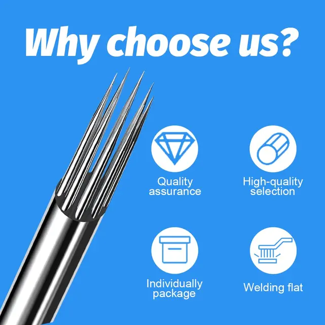 100 個の使い捨て伝統的なタトゥーニードル混合パック、RS RL M1