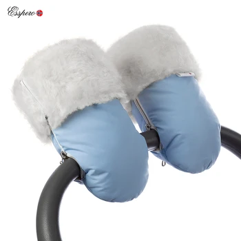 

Clutch-gloves for stroller esspero double white (natural wool)