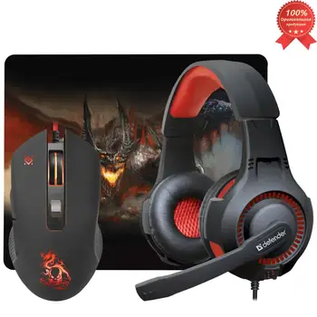 

Set of gaming wired Headset + mouse + carpet DEFENDER Devourer MHP-006