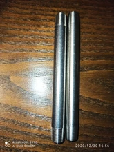 1-Water-Connection Stainless-Steel Threaded-Pipe-Fittings Male-X-Male SS304 1-1/4-3/8-100mm-Length