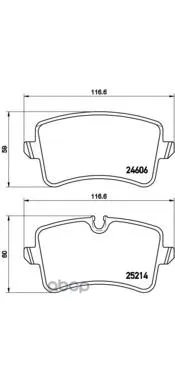 Колодки Тормозные Audi A6 11-/A7 10- Задние С Датч. Brembo P85118 Brembo арт. P85118