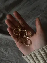 DIEZI-Conjunto de anillos para articulaciones estilo Hip Hop para mujeres y niñas, sortijas bohemias, Color dorado, Estilo Vintage