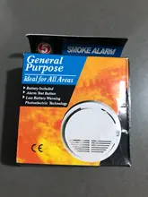 KinJoin-Detector de humo para el hogar y la Oficina, alarma fotoeléctrica de seguridad contra incendios, Sensor de alarma de humo