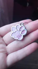 Pendant Pet-Accessories Engraved Dog-Cat-Tags Name-Collar Dog Puppy Paw Personalized