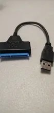 Adpter-Cable de disco duro externo SATA III, convertidor USB 3,0 a Serial ATA de 22 Pines, 6 Gbps para HDD/SSD de 2,5 pulgadas opcional