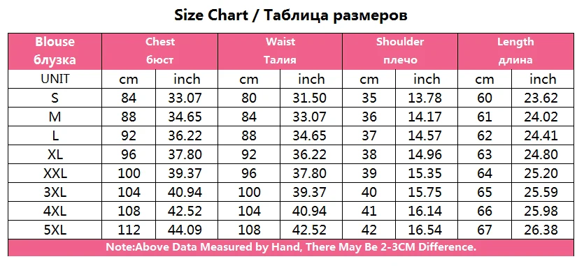 blouse size