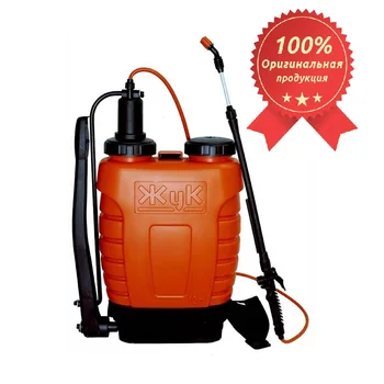 

Sprayer OG-112 "ZhUK" 12L, orange, plastic, knapsack, with shoulder straps, with telescopic hose