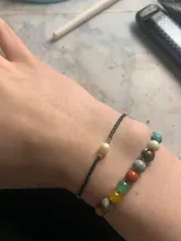 ZMZY-Pulsera de Perlas Naturales Miyuki de cuentas finas hechas a mano para mujer, brazaletes de piedras de vidrio negro, cuerda ajustable Bohemia, joyería para mujer