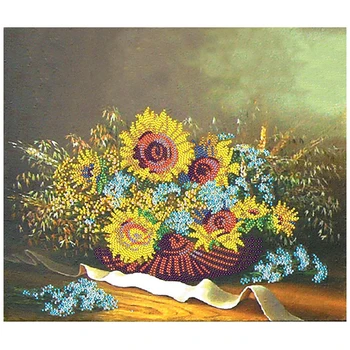 

Вн1042 set for embroidery alisena 'basket подсолнухов', 30*25 cm