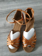 RU Stock alta calidad nueva llegada al por mayor niñas niños/niños tango salón de baile salsa Latino zapatos de tacón bajo