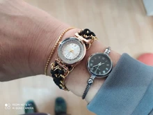 Reloj de pulsera con diamantes de imitación para mujer, cuerda de tejer hecha a mano, cuerda de bobinado, movimiento analógico de cuarzo, pulsera elástica de moda, 1 Uds.
