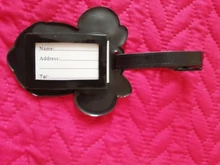 Disney-etiqueta de equipaje de viaje de dibujos animados, Mickey Mouse, Minnie, soporte de identificación, etiqueta portátil, Etiquetas de embarque de equipaje