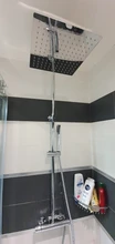 Faucet Thermostatic-Mixer-Valve Shower-Set Bathroom Chrome Taps 8 10 Square 12inch