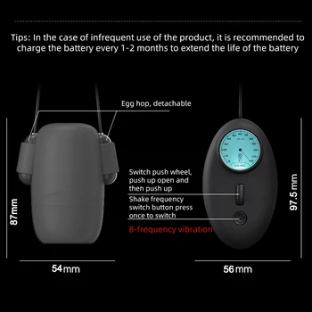 GALAKU 8 Gears Speed Trainer Electric Jet Cup Male Glans Massage Penis Trainer 6
