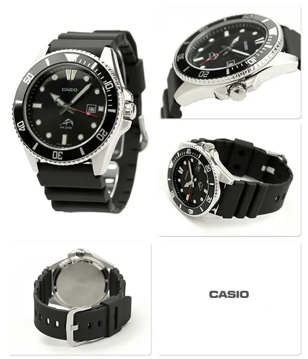 Оптическими зумом Casio марлина мужские часы жесткий MDV 106 1A резиновый ремешок для
