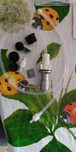 Juego de dispensador de jabón para cocina, bomba para fregadero y tubo, níquel cepillado, conexión a botella de jabón