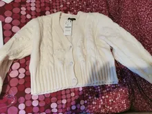 Westay jeli-cárdigan de punto para mujer, suéter grueso, suelto, de manga linterna, botón de perla, corto, dulce y estilo perezoso, primavera 2021