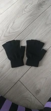 Guantes de lana de medio dedo para hombre y mujer, guantes de lana de Cachemira cortos de punto mitón de muñeca abrigado Unisex para el invierno, guantes elásticos de lana sin dedos