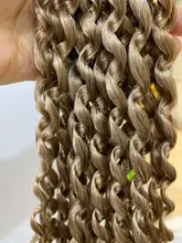 Sallyhair pasión Twist trenzas a Crochet Ombre trenzado sintético extensiones de cabello largo giros Rubio a granel Grey de la extensión del pelo