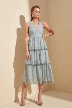 

Trendyol Pompon Dress TPRSS20EL0130