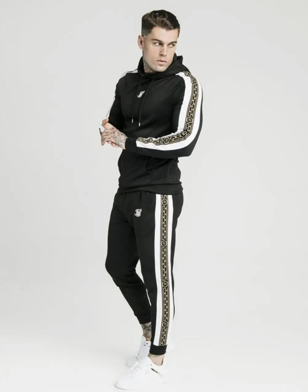 SikSilk спортивный костюм с панельным верхом