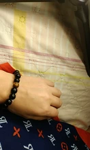 Ónix negro Natural con ojo de tigre piedra perlas pulsera de la joyería de los hombres 12 constelación de Leo los amantes pulsera Energy Balance