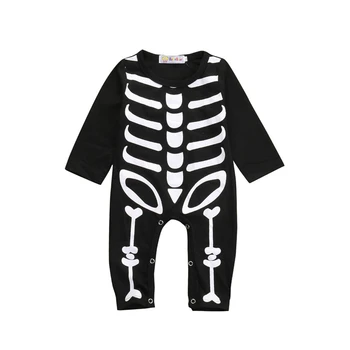 

Halloween Newborn Baby Boys Girls Toddler Skeletons Jumpsuit Clothes Outfits Costume 0-24M Hot