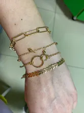 Pulsera de cadena multicapa con hojas mezcladas para mujer, 31 estilos, bohemio, mapa de letras, cristal geométrico, pentagrama infinito